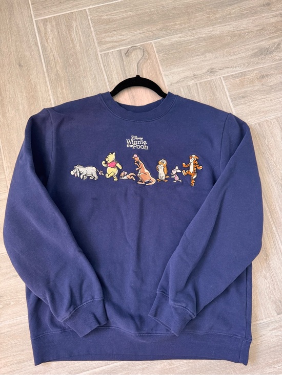 Disney Sweaters - Disney Parks Navy Winnie the Pooh Crewneck Sweatshirt with Character Lineup